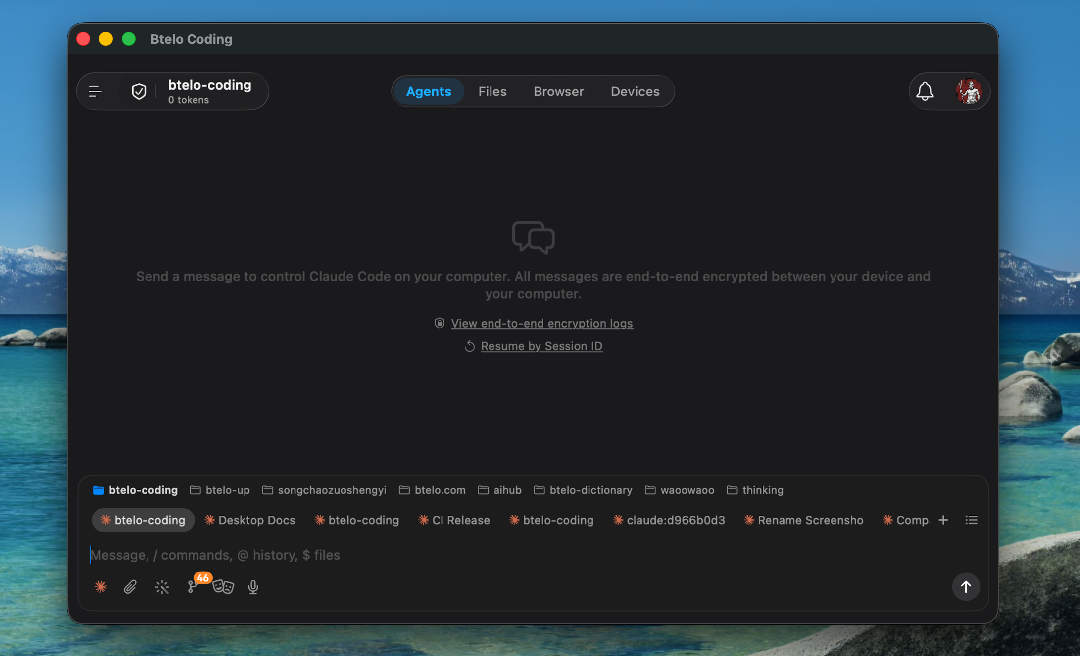 Btelo Coding desktop app running on macOS and Windows